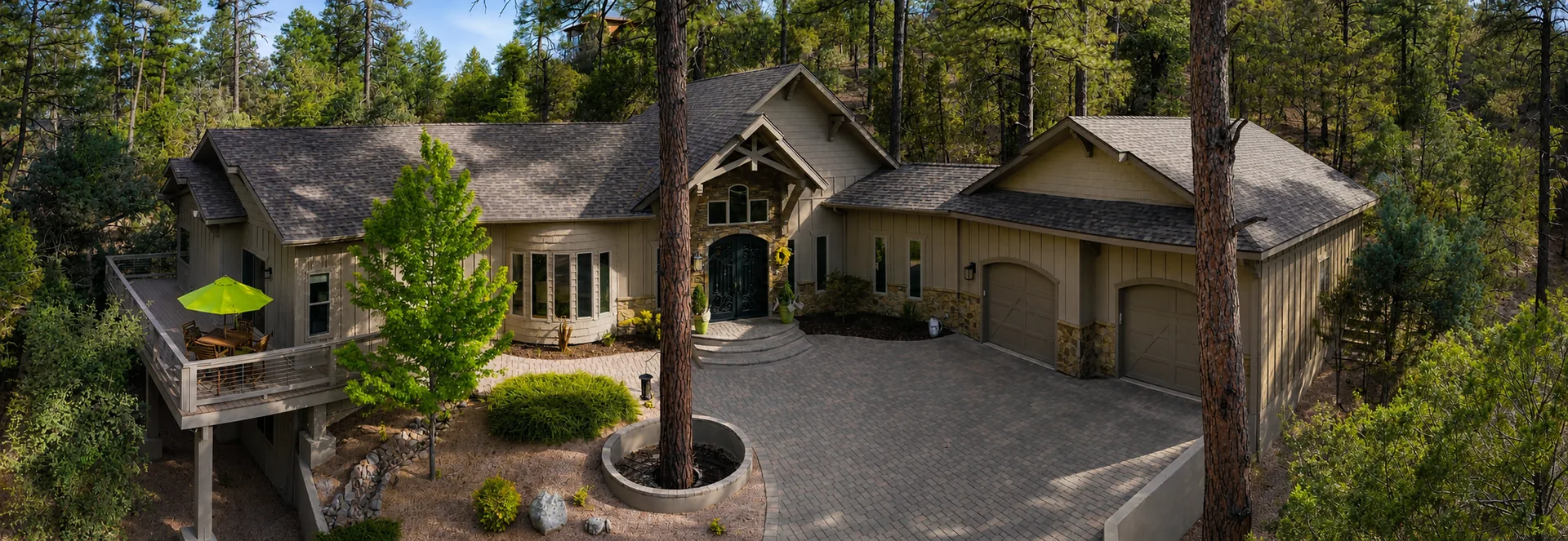 Lorenzen Residence — aerial panorama